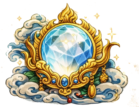 Ornate Chinese-styled jewel emblem.